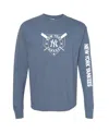 Soft As A Grape Navy Milwaukee Brewers Pigment Dye Long Sleeve T-shirt In Blue