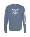 Soft As A Grape Navy Milwaukee Brewers Pigment Dye Long Sleeve T-shirt In Blue