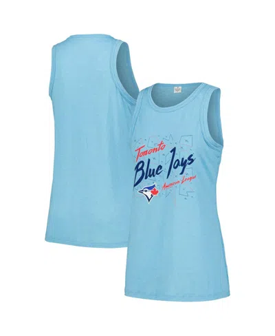 Soft As A Grape Women's Powder Blue Toronto Blue Jays Gauze High Neck Tank Top