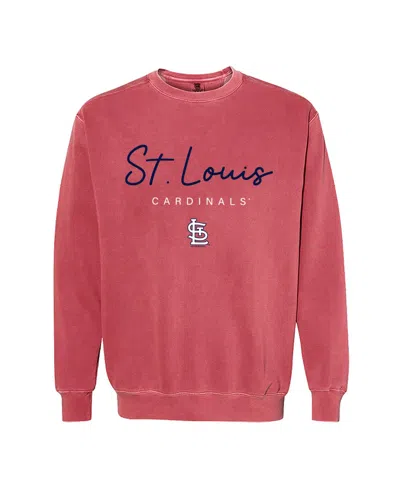 Soft As A Grape Women's Red St. Louis Cardinals Pigment Dye Crewneck Sweatshirt
