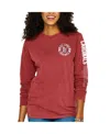 Soft As A Grape Women's Red Philadelphia Phillies Pigment Dye Long Sleeve T-shirt In Red