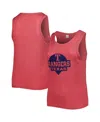 Soft As A Grape Red St. Louis Cardinals Plus Size High Neck Tri-blend Tank Top In Red