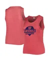 Soft As A Grape Red St. Louis Cardinals Plus Size High Neck Tri-blend Tank Top In Red