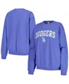 Soft As A Grape Women's Royal Los Angeles Dodgers Pigment Dye Pullover Sweatshirt In Royal