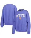Soft As A Grape Women's Royal New York Mets Pigment Dye Pullover Sweatshirt In Royal