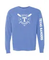 Soft As A Grape Royal Los Angeles Dodgers Pigment Dye Long Sleeve T-shirt In Blue