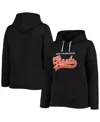 Soft As A Grape Women's  Black San Francisco Giants Plus Size Side Split Pullover Hoodie In Black