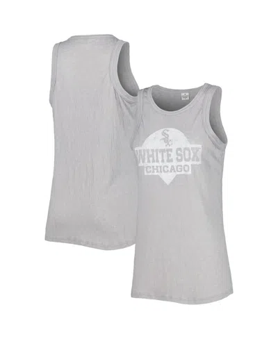 Soft As A Grape Women's  Gray Chicago White Sox Tri-blend Tank Top