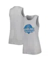 Soft As A Grape Gray Miami Marlins Tri-blend Tank Top In Gray