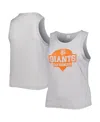 Soft As A Grape Gray San Francisco Giants Plus Size High Neck Tri-blend Tank Top In Gray