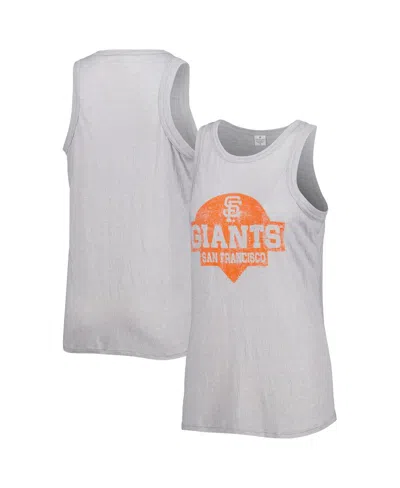 SOFT AS A GRAPE WOMEN'S SOFT AS A GRAPE GRAY SAN FRANCISCO GIANTS TRI-BLEND TANK TOP