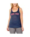 Soft As A Grape Navy Boston Red Sox Plus Size Swing For The Fences Racerback Tank Top In Navy