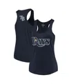 Soft As A Grape Women's  Navy Tampa Bay Rays Plus Size Swing For The Fences Racerback Tank Top In Navy