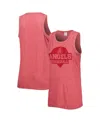 Soft As A Grape Women's  Red Los Angeles Angels Tri-blend Tank Top In Red