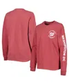 Soft As A Grape Red Washington Nationals Team Pigment Dye Long Sleeve T-shirt In Red