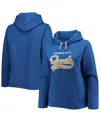 Soft As A Grape Royal Kansas City Royals Plus Size Side Split Pullover Hoodie In Royal