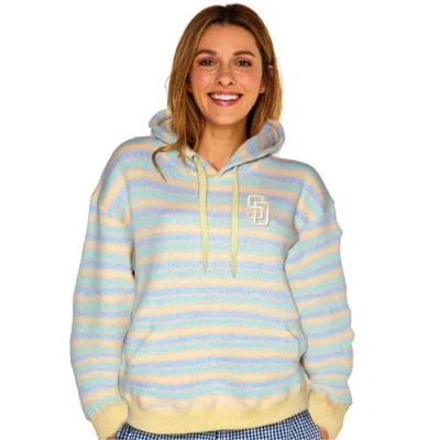 Soft As A Grape Yellow San Diego Padres Nantucket Fleece Pullover Hoodie In Blue