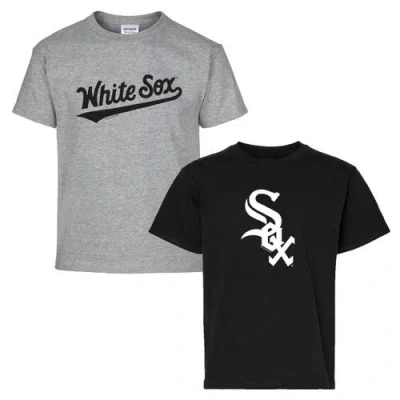 Soft As A Grape Kids' Youth   Black/gray Chicago White Sox Two-pack T-shirt Set