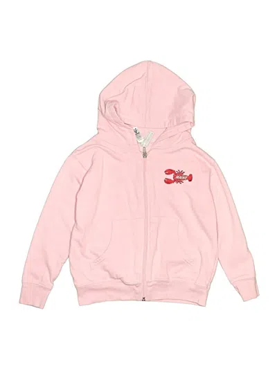Pre-owned Soft As A Grape Kids' Zip Up Hoodie In Pink