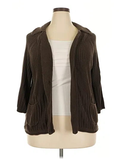 Pre-owned Soft By Avenue Cardigan Sweater In Brown
