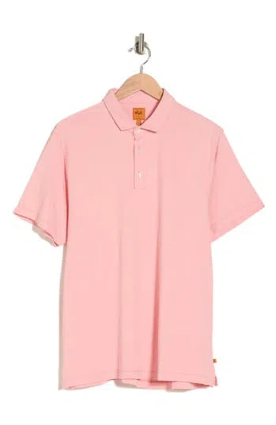 Soft Cloth Daydreamer Garment Dyed Polo In Peach