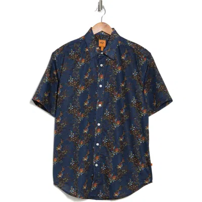 Soft Cloth Seaweed Cotton Short Sleeve Button-up Shirt