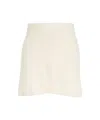Soft Goat Alpaca Blend Mini Skirt With High Waist In Neutral