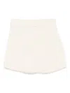 Soft Goat Alpaca Wool Blend A-line Mini Skirt In White