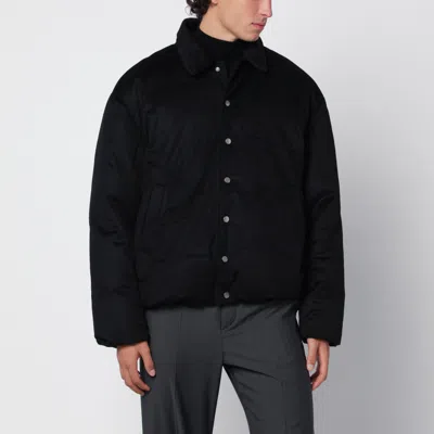 Soft Goat Button Fastening Long Sleeves In Black