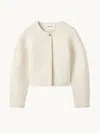 Soft Goat Boucle Jacket In White