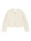 Soft Goat Boucle Jacket In White