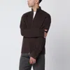 Soft Goat Brown Wool And Cashmere Cardigan