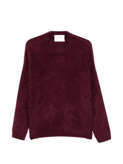 Soft Goat Brushed Cashmere Sweater In Burgundy