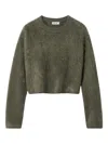 Soft Goat Brushed Cashmere Sweater In Green