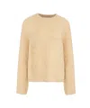Soft Goat Brushed Cashmere Sweater With Classic Round Neckline In Multi