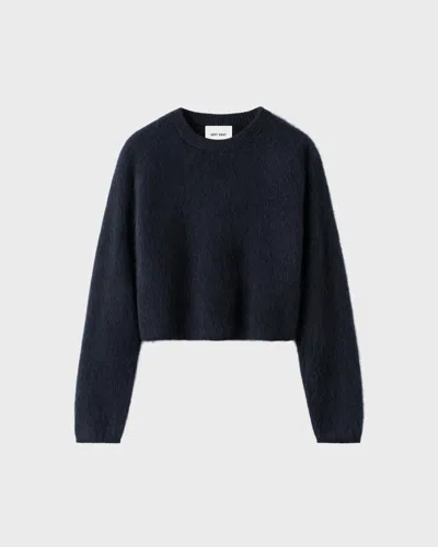 Soft Goat Brushed Crewneck In Animal Print