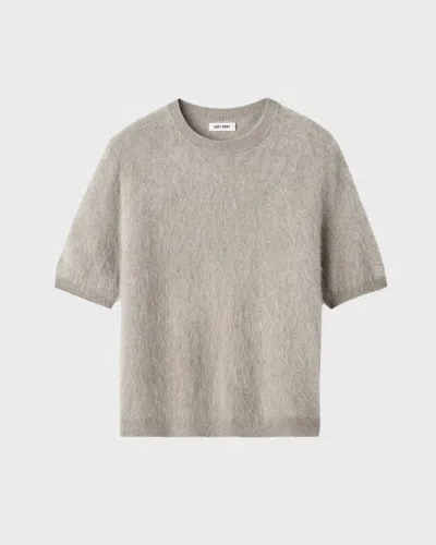 Soft Goat Brushed Short Sleeve In Gray