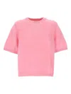 Soft Goat Brushed Short-sleeve Top In Pink