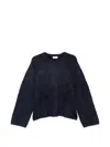 Soft Goat Long-sleeved Pullover In Blue