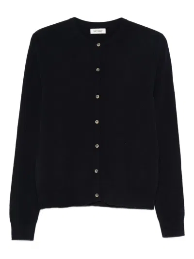 SOFT GOAT BUTTON-FASTENING CRE-NECK CARDIGAN