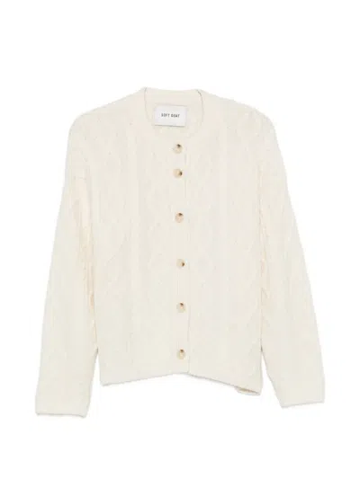Soft Goat Cable-knit Cardigan In Multi