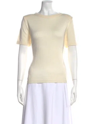 Pre-owned Soft Goat Cashmere Bateau Neckline Sweater In Neutral