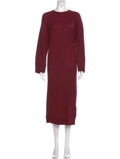 Pre-owned Soft Goat Cashmere Bateau Neckline Sweater W/ Tags In Burgundy