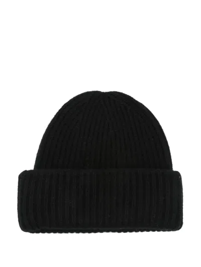 Soft Goat Cashmere Beanie In Black