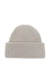 Soft Goat Cashmere Beanie In Gray