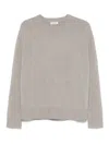 Soft Goat Cashmere Boyfriend Crewneck Jumper In Gray