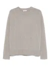 Soft Goat Cashmere Boyfriend Crewneck Jumper In Brown