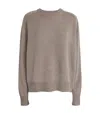 Soft Goat Cashmere Boyfriend Sweater In Brown