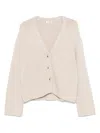 Soft Goat Cashmere V-necked Cardigan
