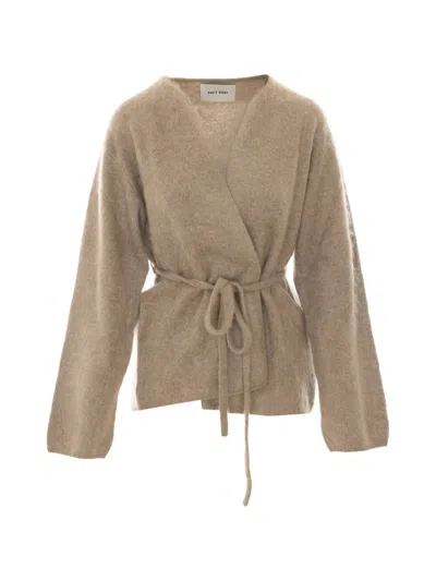 Soft Goat Cashmere Cardigan In Brown